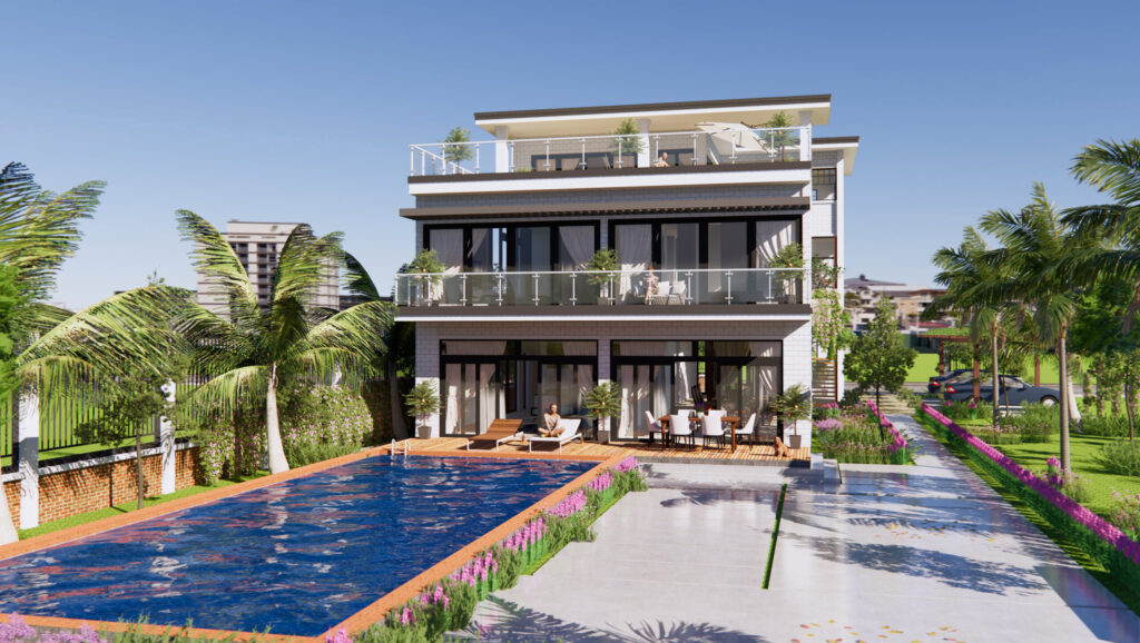 Phối cảnh nhà tiền chế cô Kim Anh