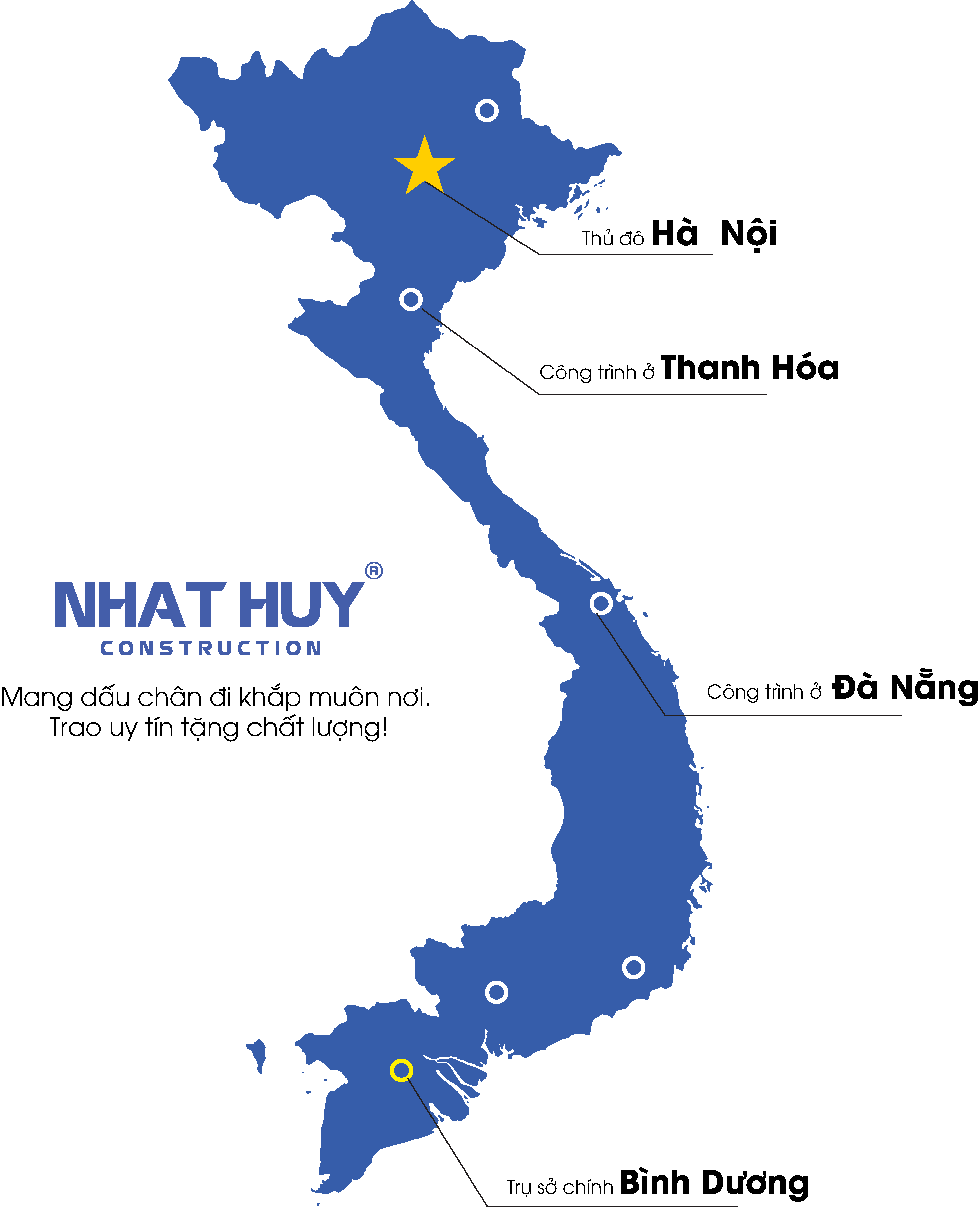 Xây lắp Nhật Huy - Bản đồ