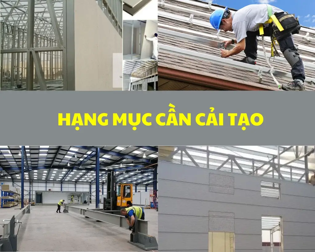 Những hạng mục cải tạo nhà xưởng