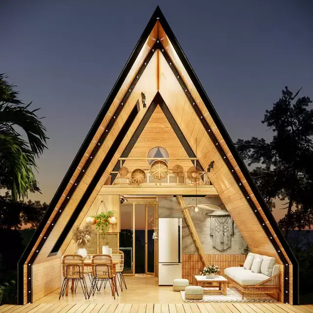 bungalow nha go tam giac 2