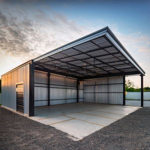 Nhà để xe khung thép tiền chế