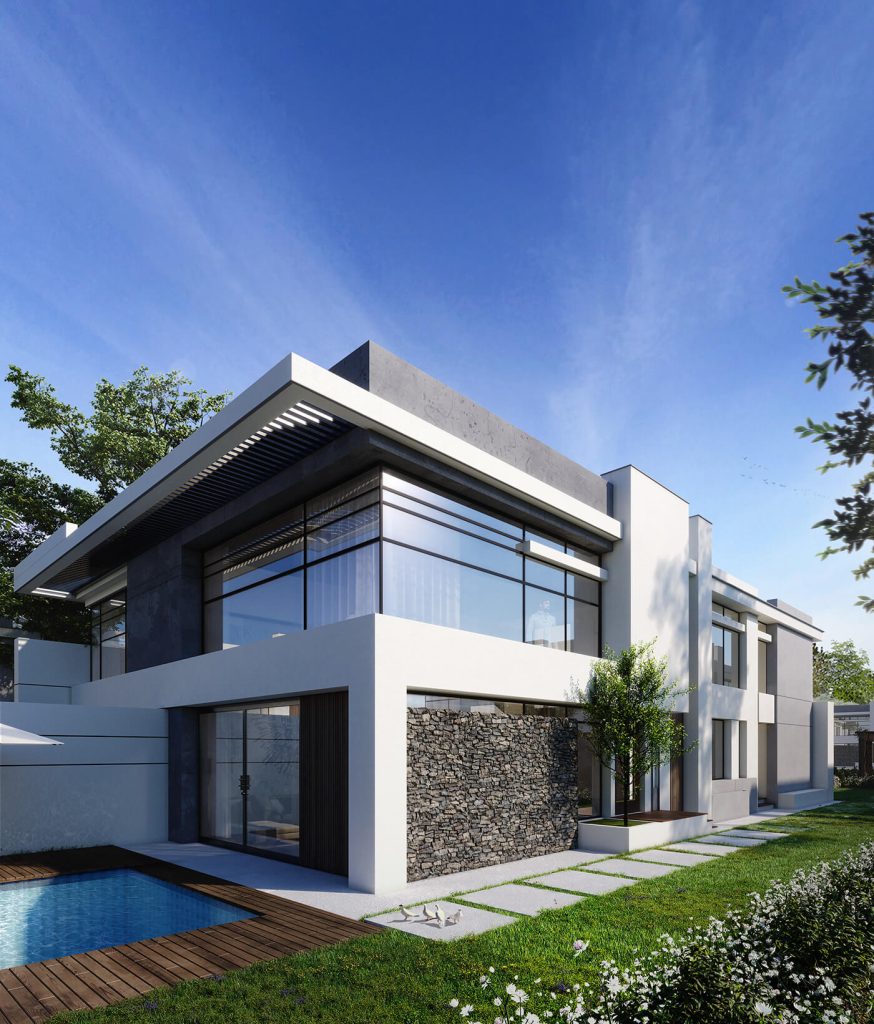 Nhà tiền chế 2 tầng - Báo giá xây dựng chi tiết 4 nha-tien-che-2-tang-sang-trong-noi-bat-voi-tone-mau-trang-xam