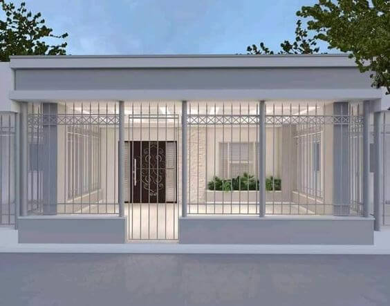 Xây dựng hàng rào đẹp phù hợp với mọi ngôi nhà năm 2024 7 Mau-hang-rao-duoc-lam-bang-nhung-song-sat-co-mau-trang-noi-bat