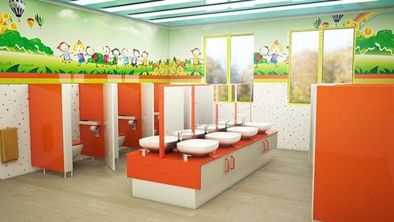 Thiết kế trường mầm non đạt tiêu chuẩn theo yêu cầu 12 Co-vach-ngan-cho-tung-phong-ve-sinh