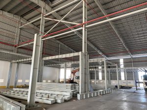 Thi công kết cấu thép văn phòng công ty TNHH Vật liệu mới Xing Chen