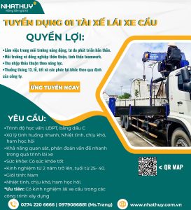 tuyen dung tai xe co khi