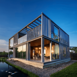 Giá xây dựng nhà khung thép 2 tầng-