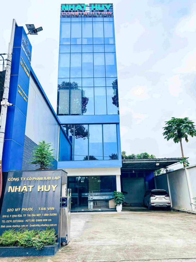 Dịch vụ gia công kết cấu thép uy tín – Xưởng sản xuất chuyên nghiệp tại Bình Dương 2 Trụ sở văn phòng Nhật Huy Construction