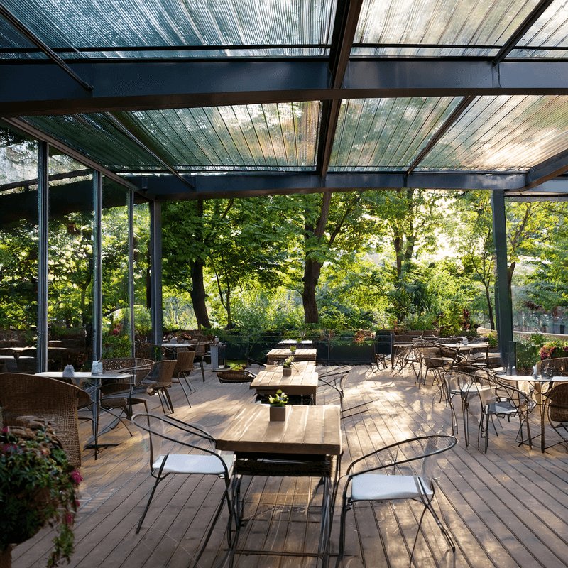 Cafe sân vườn – không gian mở