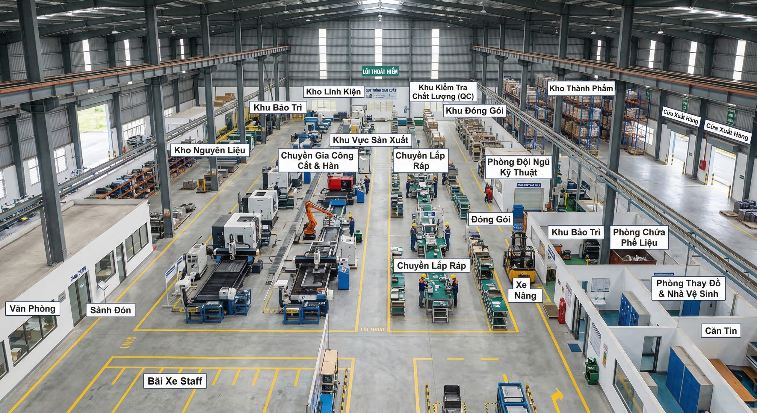 Layout nhà xưởng