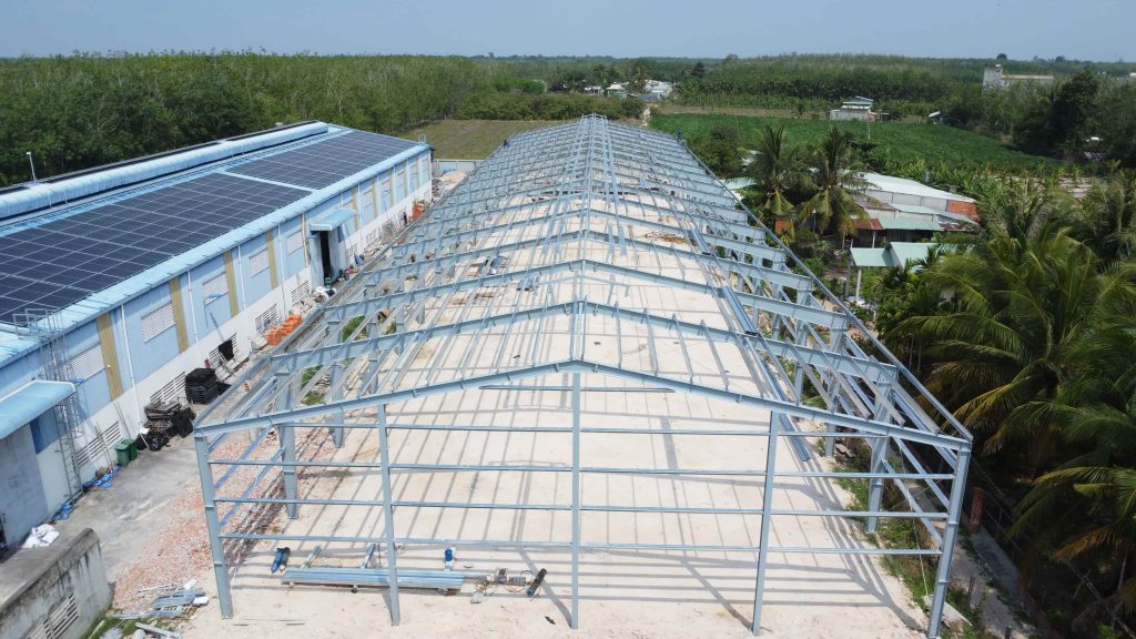 Thi công nhà xưởng thép tiền chế