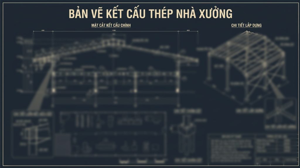 Bản vẽ kết cấu thép nhà xưởng mới