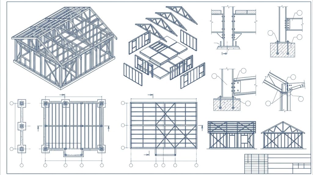 Bản vẽ nhà tiền chế: Cấu tạo và file CAD nhà thép tiền chế 1 Bản vẽ nhà tiền chế: Cấu tạo và file CAD nhà thép tiền chế