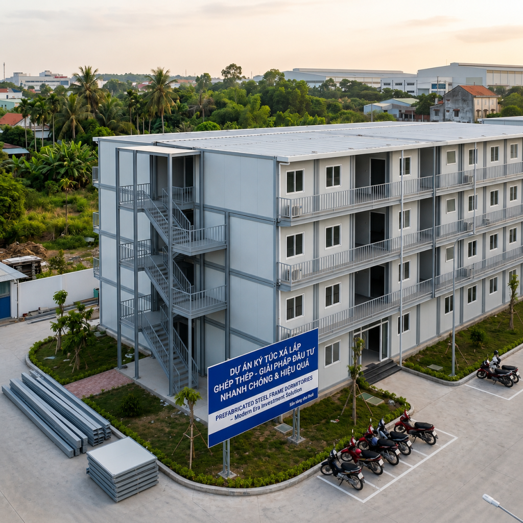 Nhà Trọ Tiền Chế Khung Thép – Giải Pháp Đầu Tư Sinh Lời Nhanh Trong Thời Đại Mới